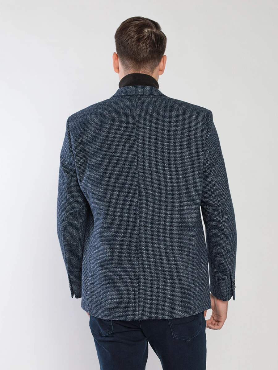 Пиджак однобортный из смесовой шерсти в клетку